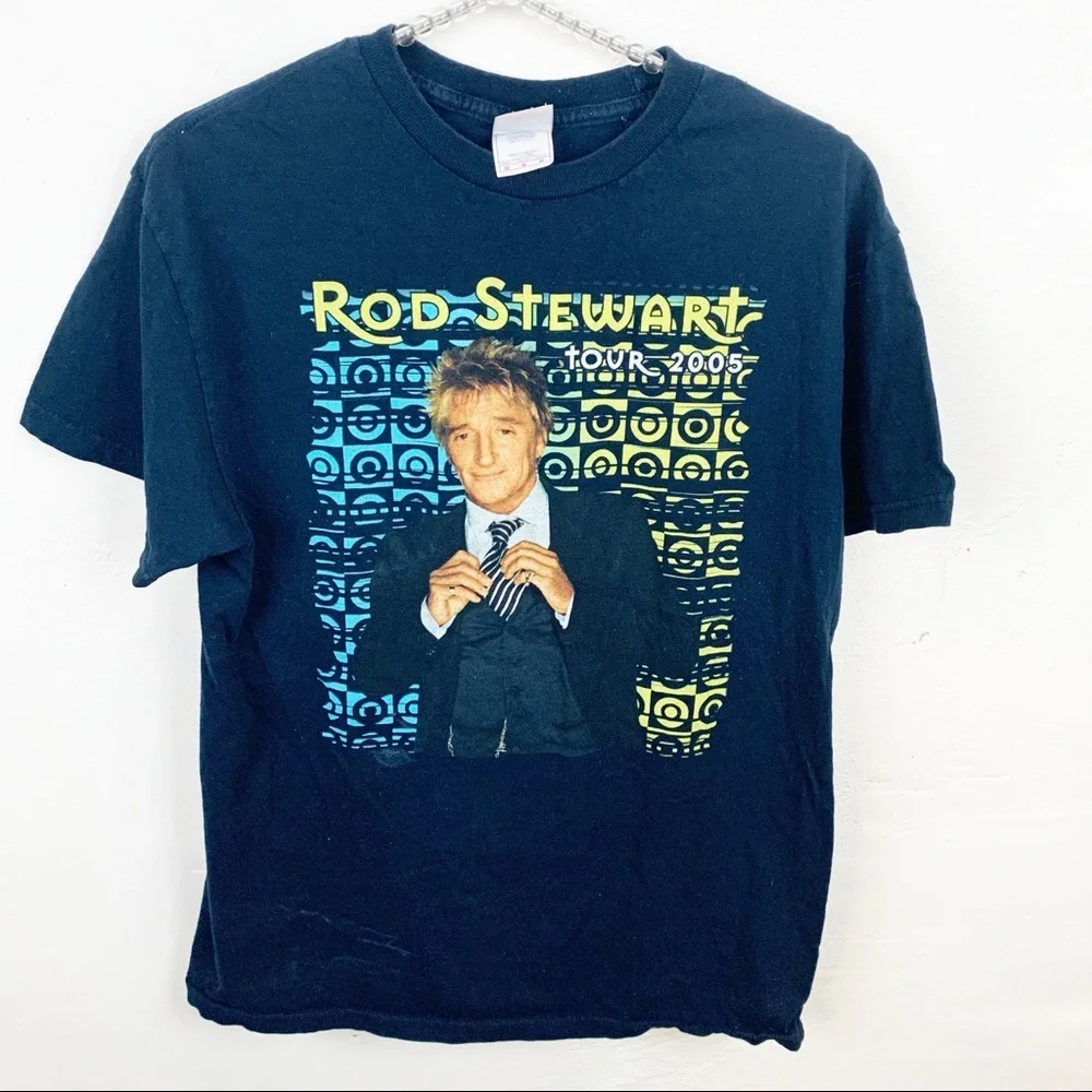Tennessee River Rod Stewart 2005 Tour Short Sleeve T-Shirt Medium